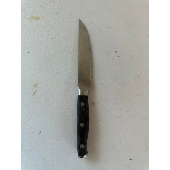 Pampered Chef PC High-Carbon German Steel Pakkawood Handle 4" Tomato Knife - Picture 3 of 3